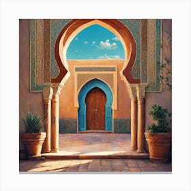 Moroccan Grand Door Canvas Print