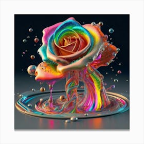 Rainbow Rose 2 Canvas Print