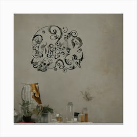 Shabby Chic Wall Decal Canvas Print