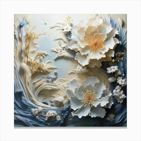 Flowers In The Water Canvas Print