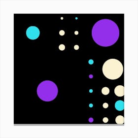 Yayay Dots Purple Square Canvas Print