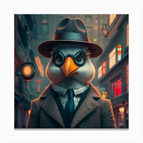 Detective Pato 4k Canvas Print