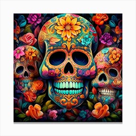 Day Of The Dead Skulls 17 Canvas Print