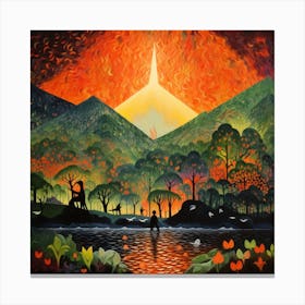 Volcano in the Paradise 1 Canvas Print