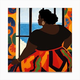 Woman By The Window 3 Canvas Print