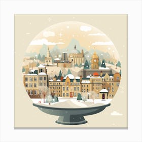 Edinburgh Scotland 4 Snowglobe Canvas Print