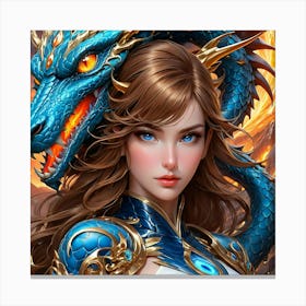 Girl With A Dragon klh Canvas Print