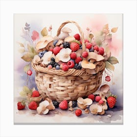 A basket of fruits Canvas Print