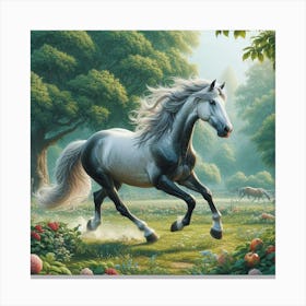 Horse In The Forest 1 Canvas Print