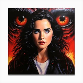 Hand Painted Phenomena Movie 1985 Jennifer Connelly Canvas Print