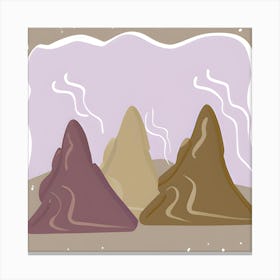 Three Mountains In The Desert Canvas Print