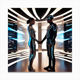 Futuristic Couple 32 Canvas Print