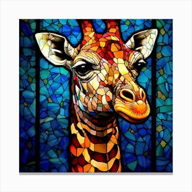 Stained Glass Giraffe 2 Canvas Print