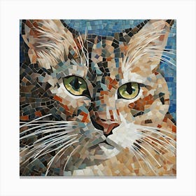 Mosaic Cat- Animal art Canvas Print