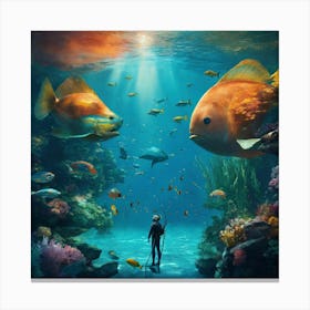 Scuba Diver 4 Canvas Print