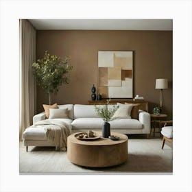 Modern Living Room 60 Canvas Print