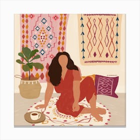 Tea and Textiles Canvas Print