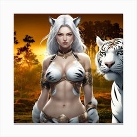 Tiger Girl Canvas Print
