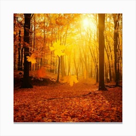 Firefly Autumn Leaves Forest Background 58346 Canvas Print