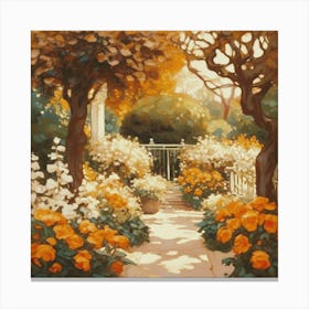 Sunlit garden Canvas Print