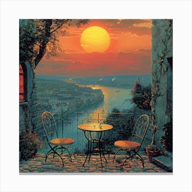 Sunset In Paris 2 Canvas Print