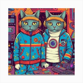 Space Cats Canvas Print