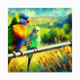 Parrot of Budgerigar 2 Canvas Print