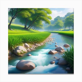 River In The Grass 12 Canvas Print