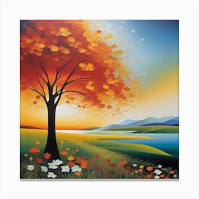 Sunset Tree 2 Canvas Print