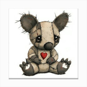 Patchwork Cartoon Baby Wombat 3 Toile