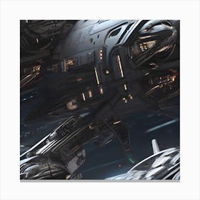 Futuristic Spaceship Canvas Print