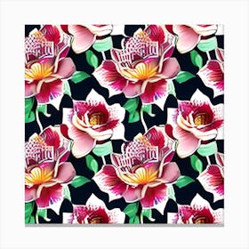 Seamless Floral Pattern Canvas Print