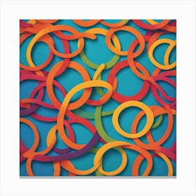 Colorful Paper Lace Pattern Canvas Print