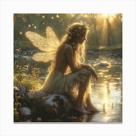 Fairy In The Water Canvas Print