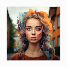 Portrait Of A Beautiful Girl Canvas Print