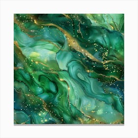 Abstract Emerald Green Canvas Print