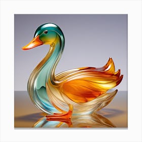 Glass Duck Canvas Print