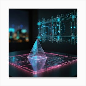 Futuristic Pyramid Canvas Print