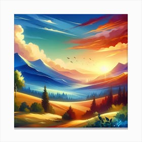 Landscape Painting 180 Canvas Print