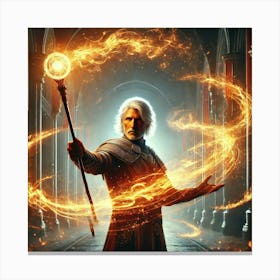 Ronan Mentor Ancient Fire Magic Canvas Print