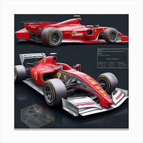 F1 Ferrari 2050 Futuristics Real Model Engin 1 Canvas Print