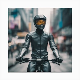 Man On A Bike Canvas Print