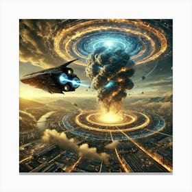 A Stunning Depiction Of The Void Drop Ability Used Canvas Print