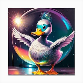 Duck In A Bubble Canvas Print