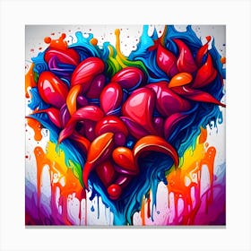 Colorful Heart Canvas Print