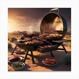 Bbq In The Desert Canvas Print