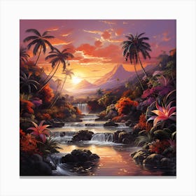 Tropical Sunset 1 Canvas Print