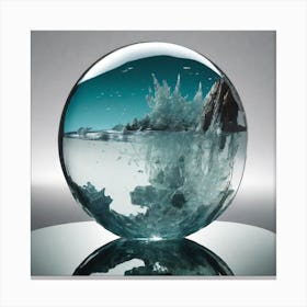 Ocean In A Glass Ball Canvas Print