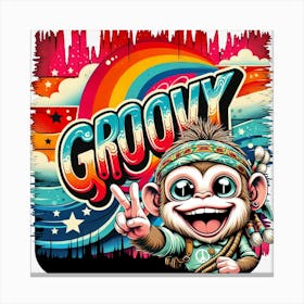 Groovy Monkey Canvas Print