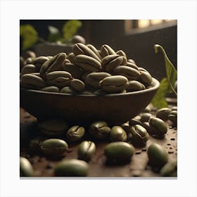 Coffee Beans In A Bowl 24 Canvas Print